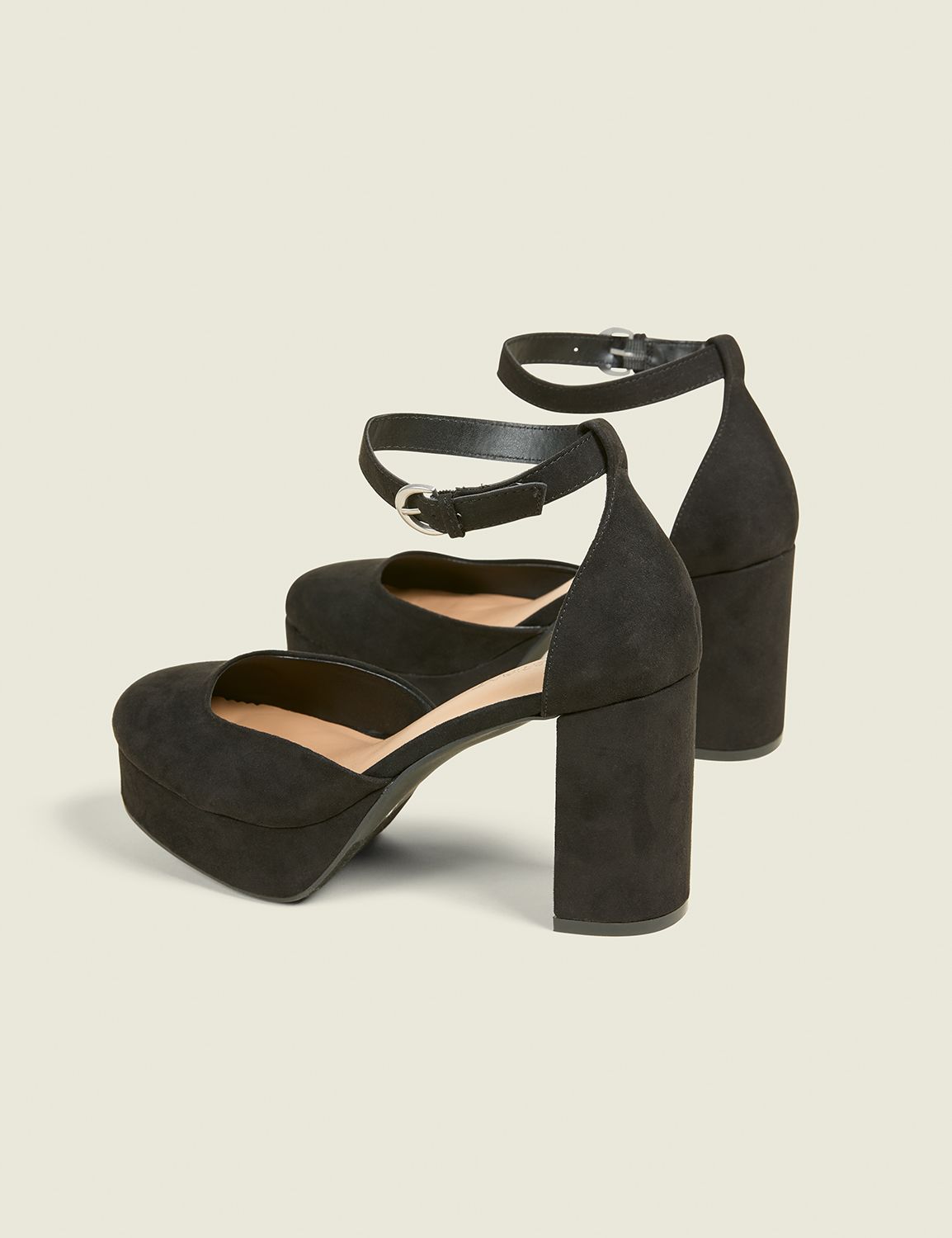 Black block closed toe cheap heels