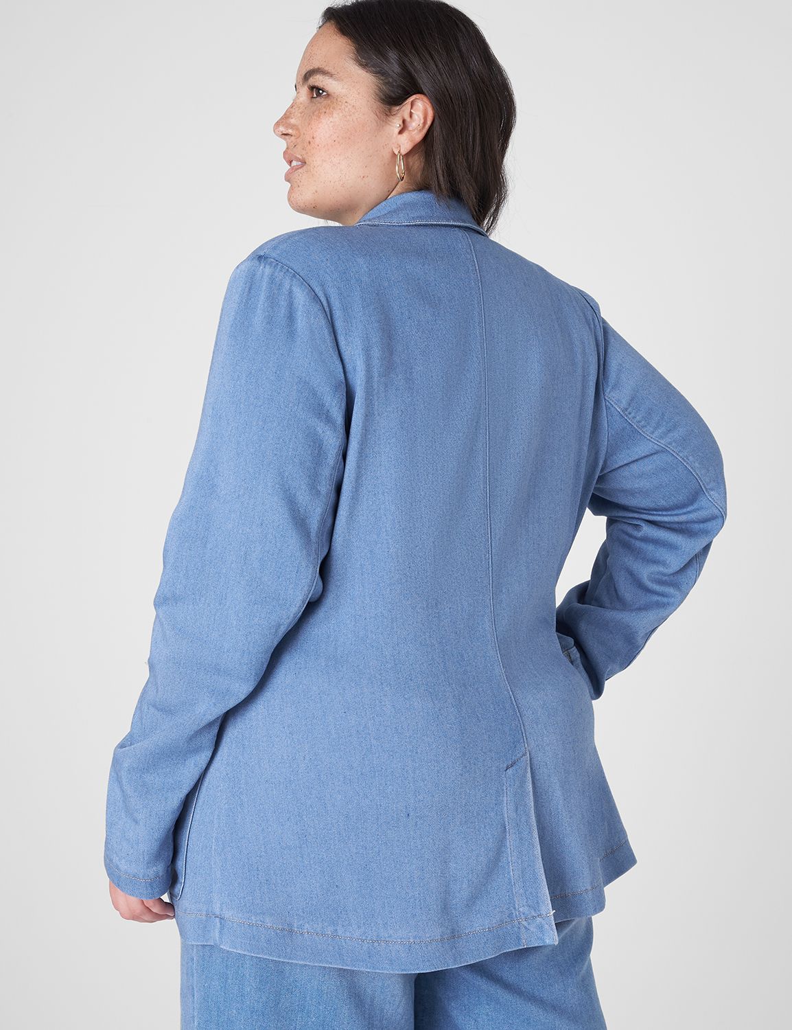 FLUID DENIM BLAZER- SANTA CRUZ WASH Product Image 2