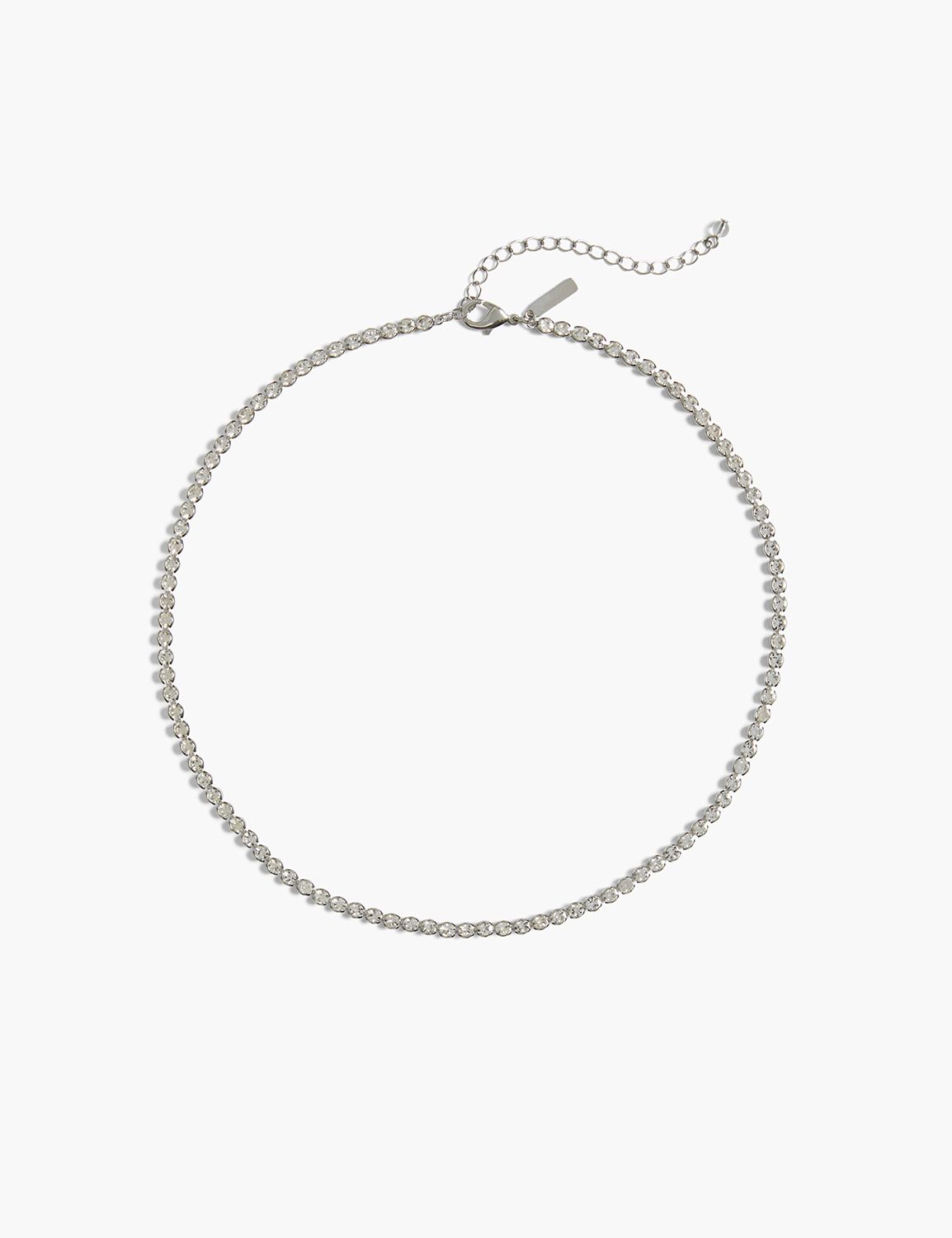 Elongated Hexagon Cut Tennis Necklace