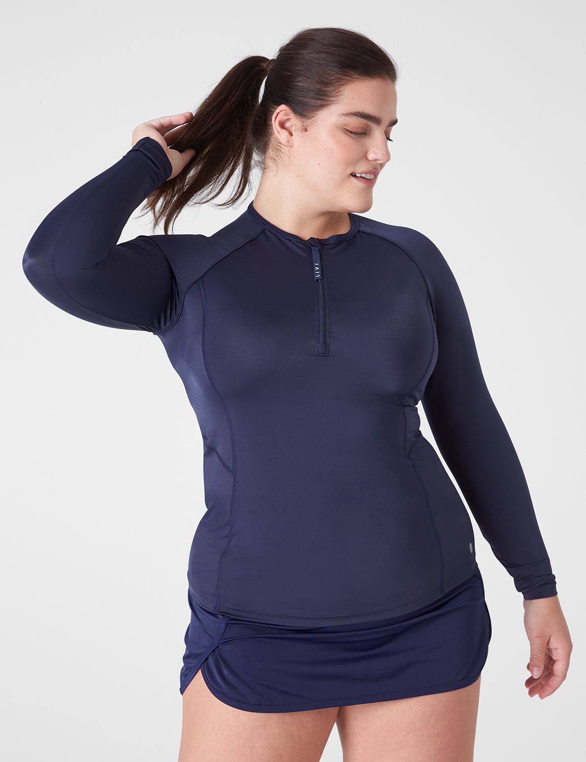 Livi Active Long Sleeve Rash Guard LaneBryant