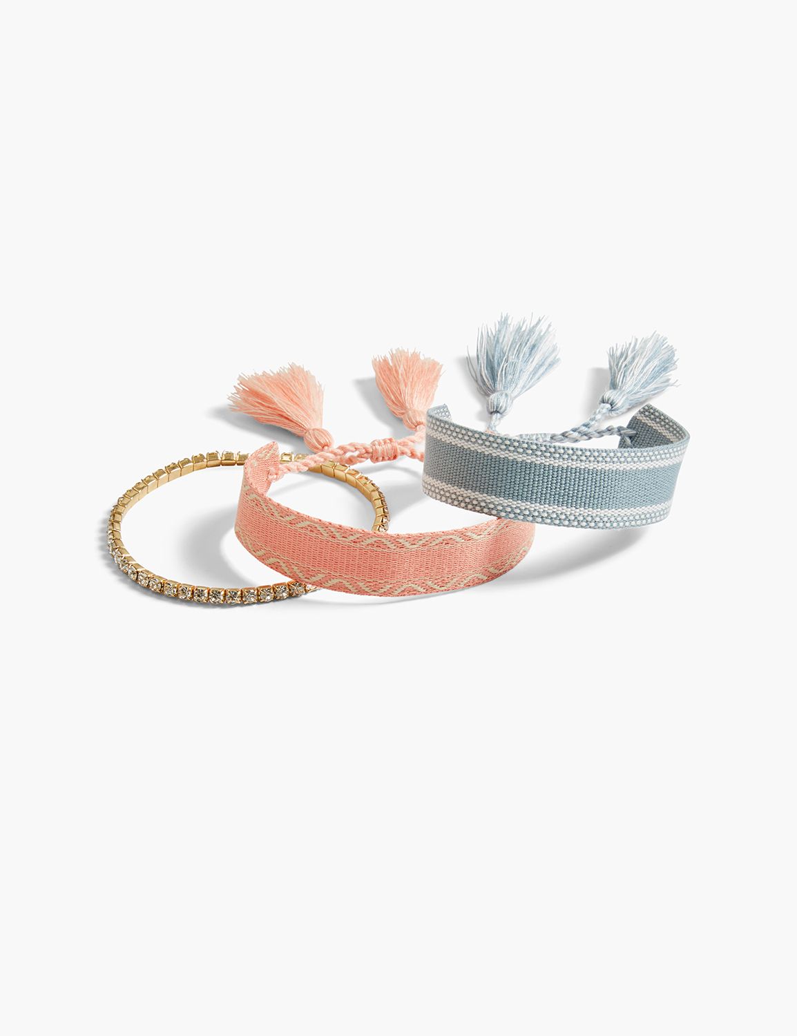 Woven & Stretch Bracelets 3 Pack Product Image 1