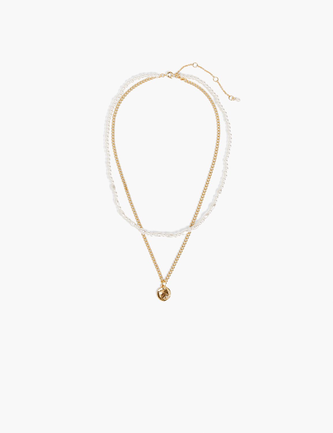 Pearl & Coin Multi Layer Necklace | LaneBryant