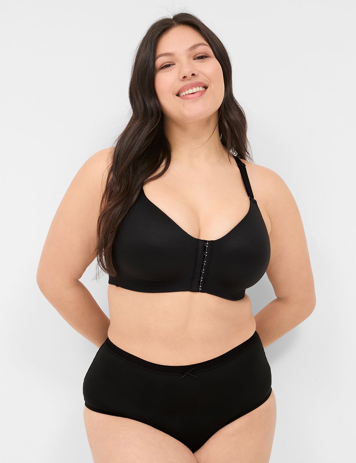 No-Show Lace-Back Full Brief Panty