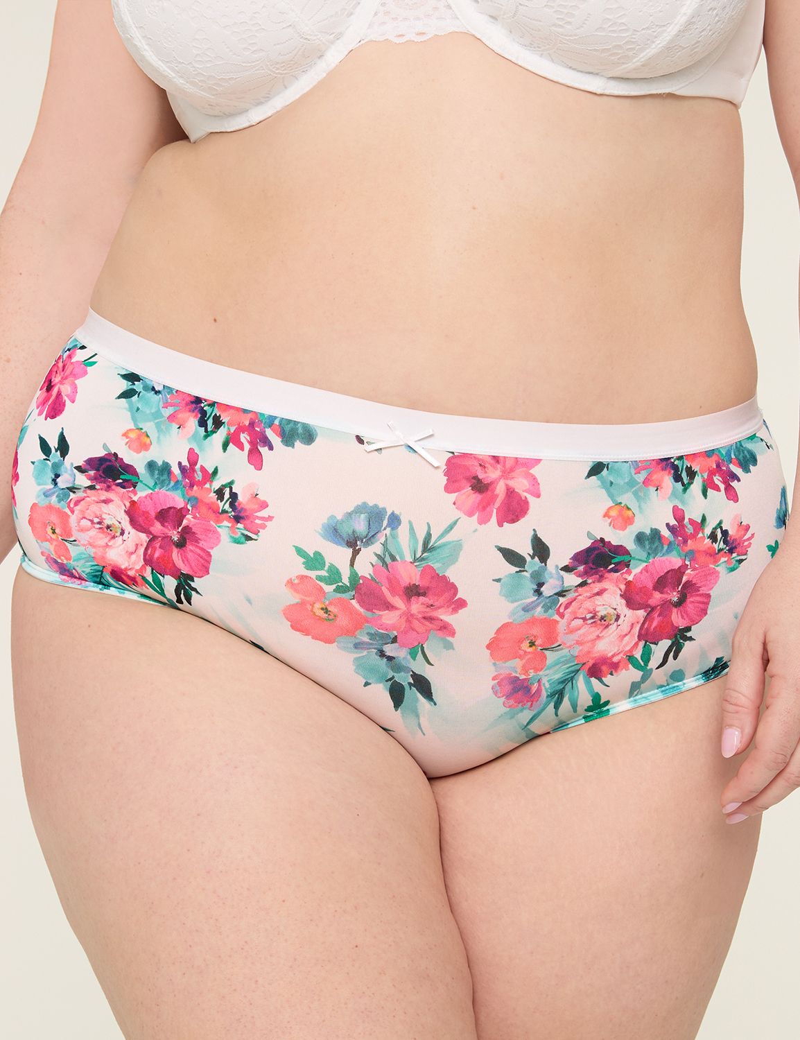 No Show Ful Brief Crochet Lace Back Product Image 1