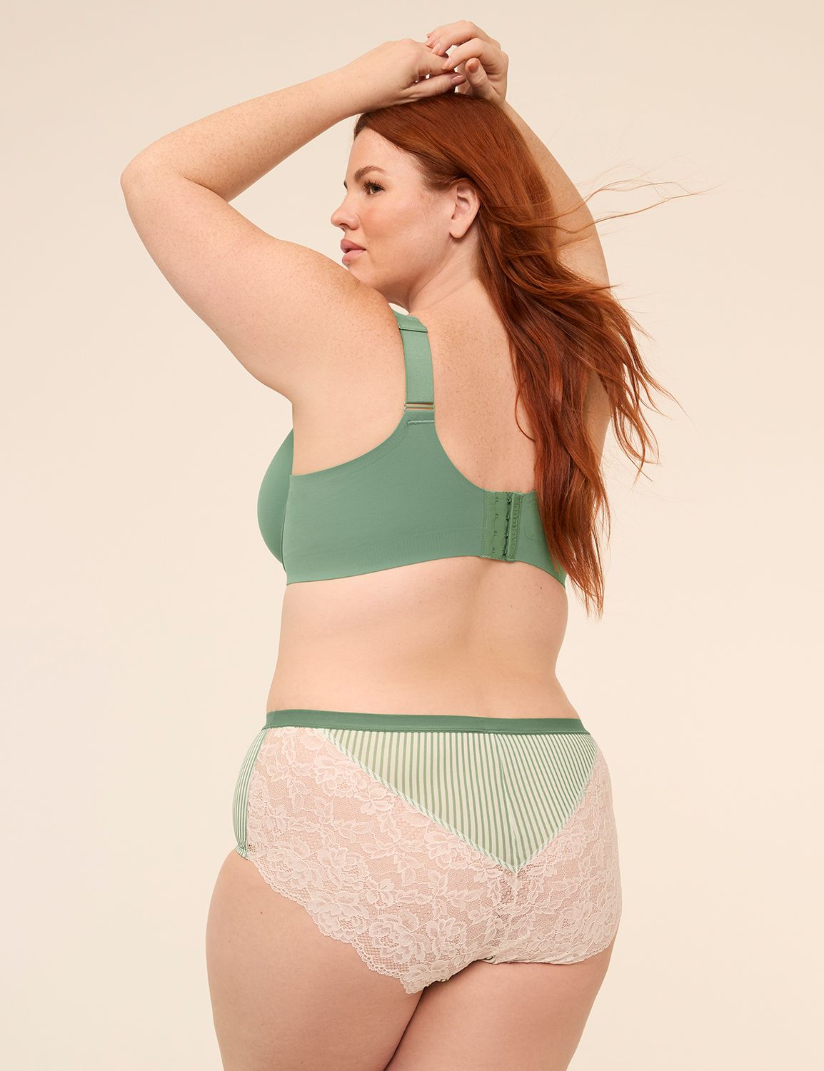 No-Show Lace-Back Full Brief Panty