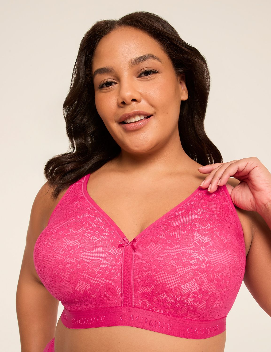Cotton Lightly Lined No-Wire Bra With Lace