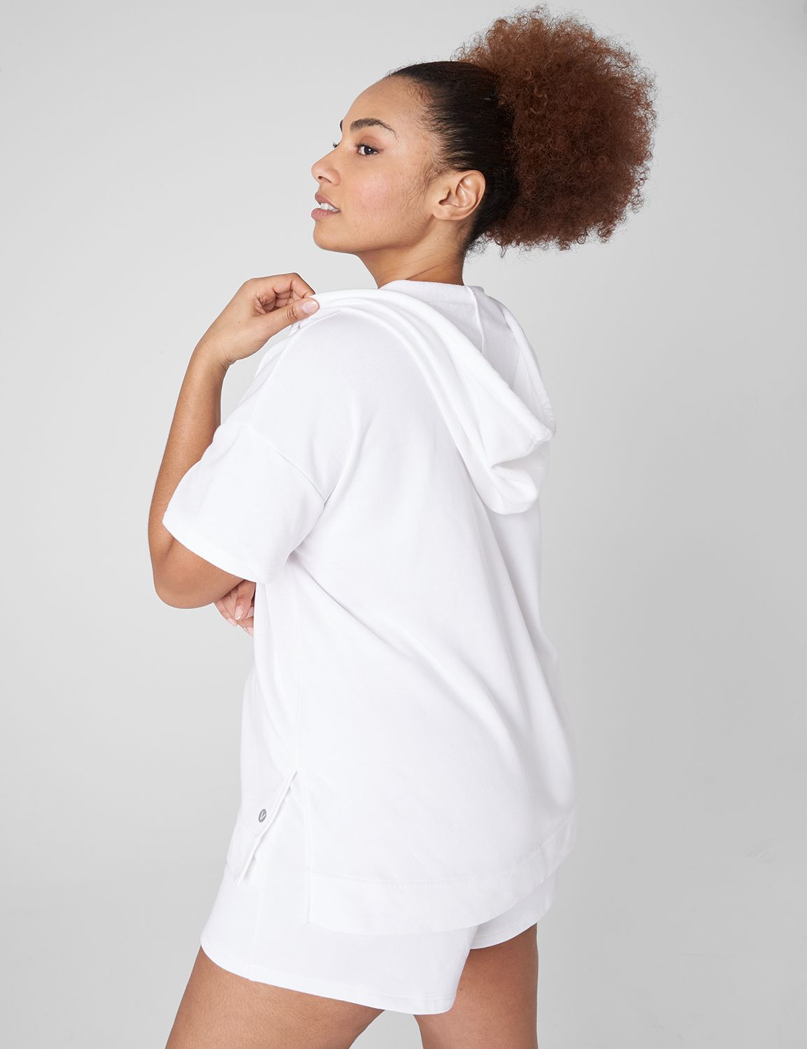 Short Sleeve VNeck French Terry Hig Product Image 2