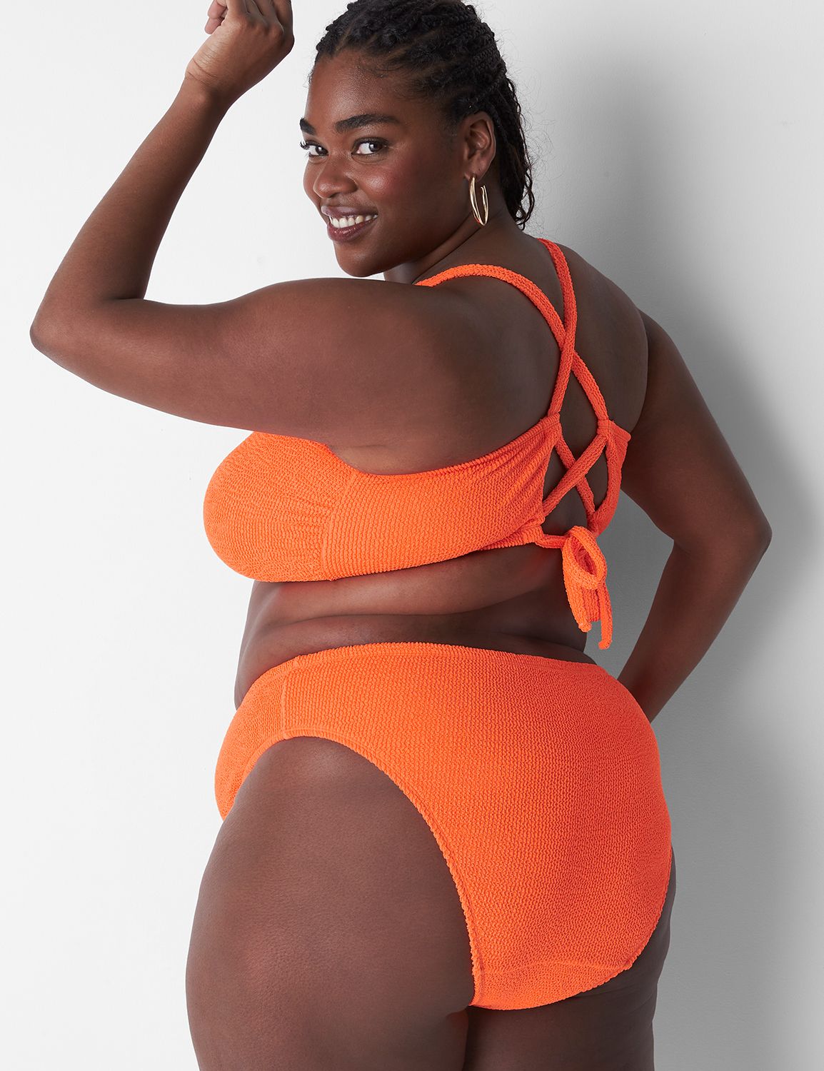 High back clearance plus size swimsuit