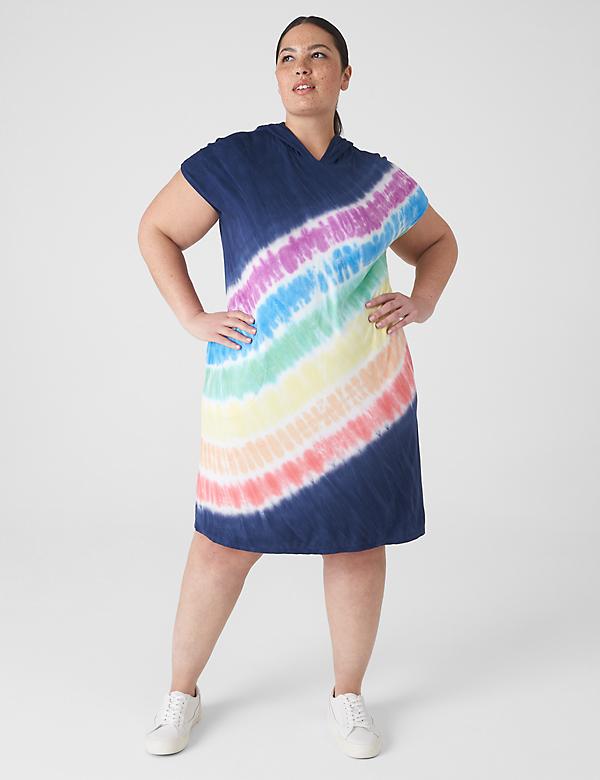 LIVI Pride Hooded Dye Effect Dress