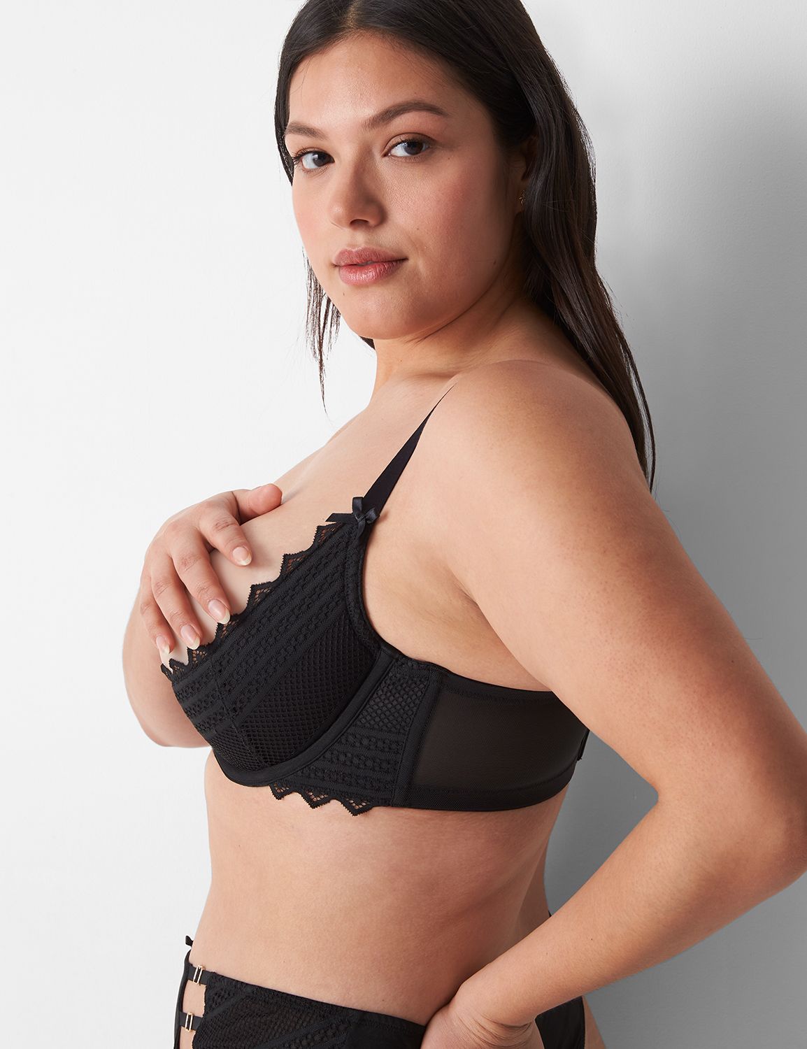 X-Rated Lace Quarter-Cup Bra