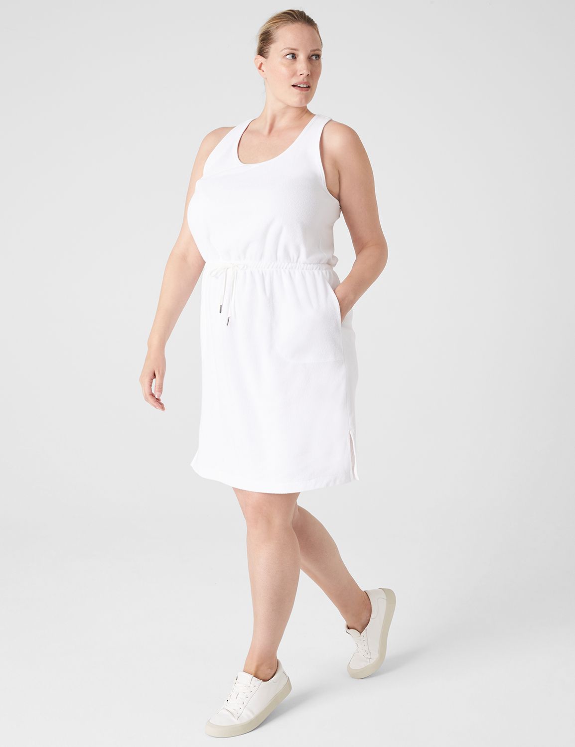 Sleeveless Scoop Neck Racer Back To Product Image 1