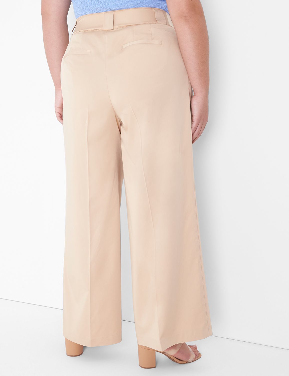 Women's Cuffed Hem Tailored Wide Leg Pant, Women's Sale