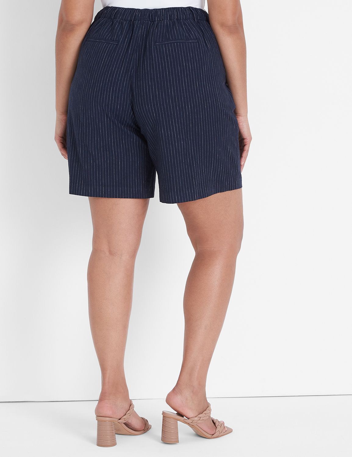 Bermuda shorts blue - Bermudas in linen mix