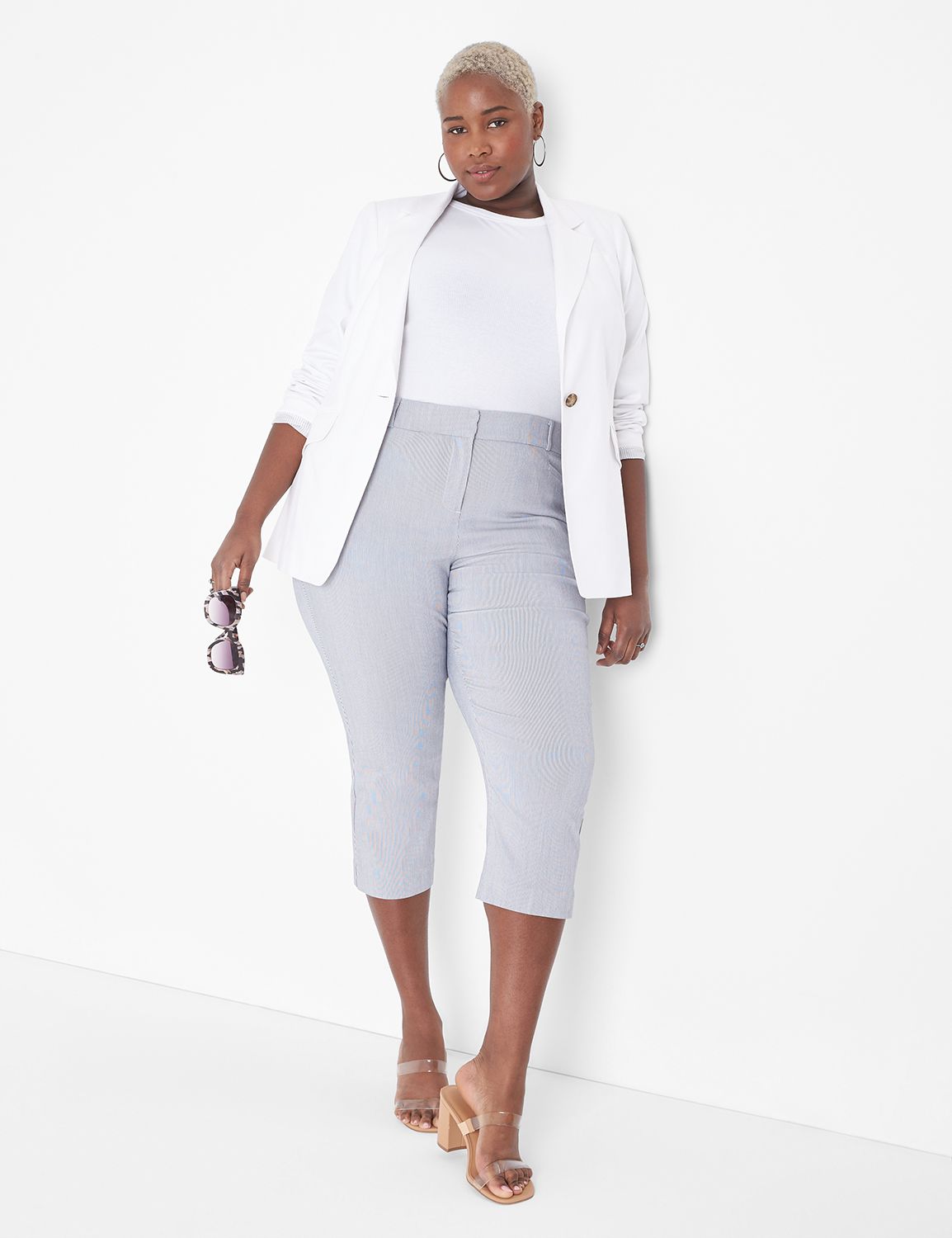 Lane bryant hot sale cropped pants