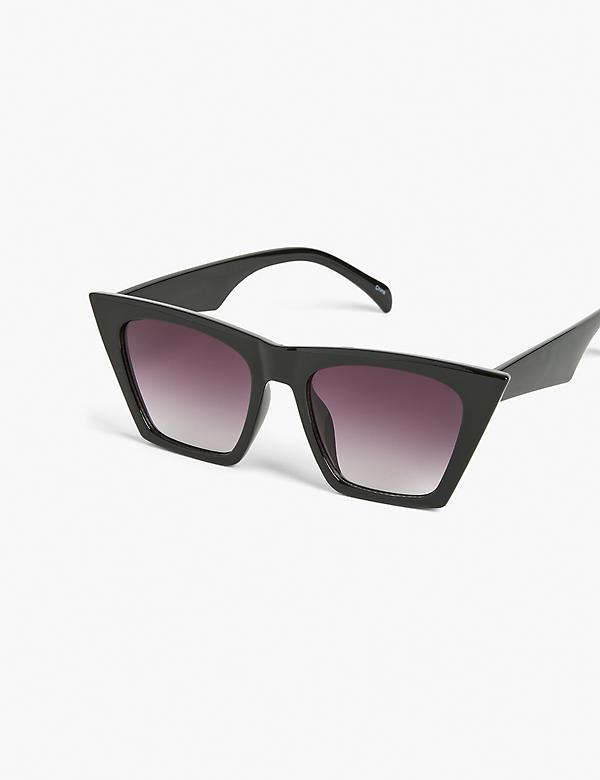 Black Dramatic Cateye Sunglasses