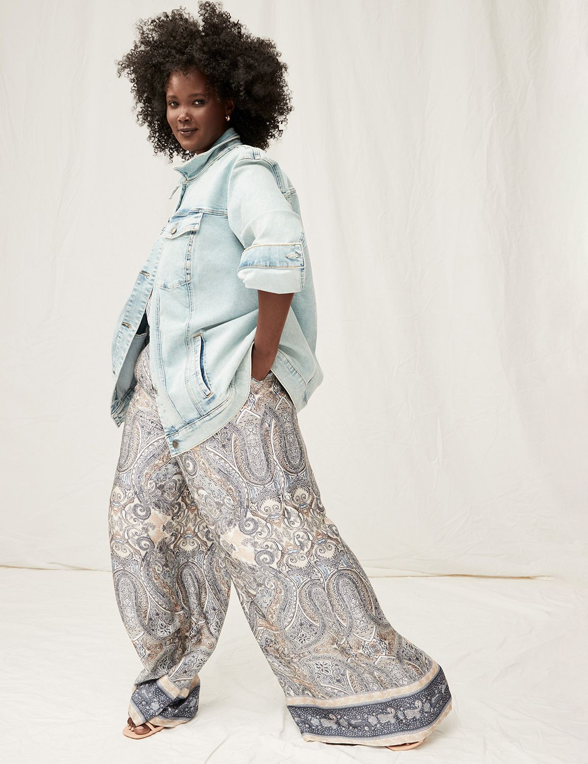 Paisley wide leg outlet pants