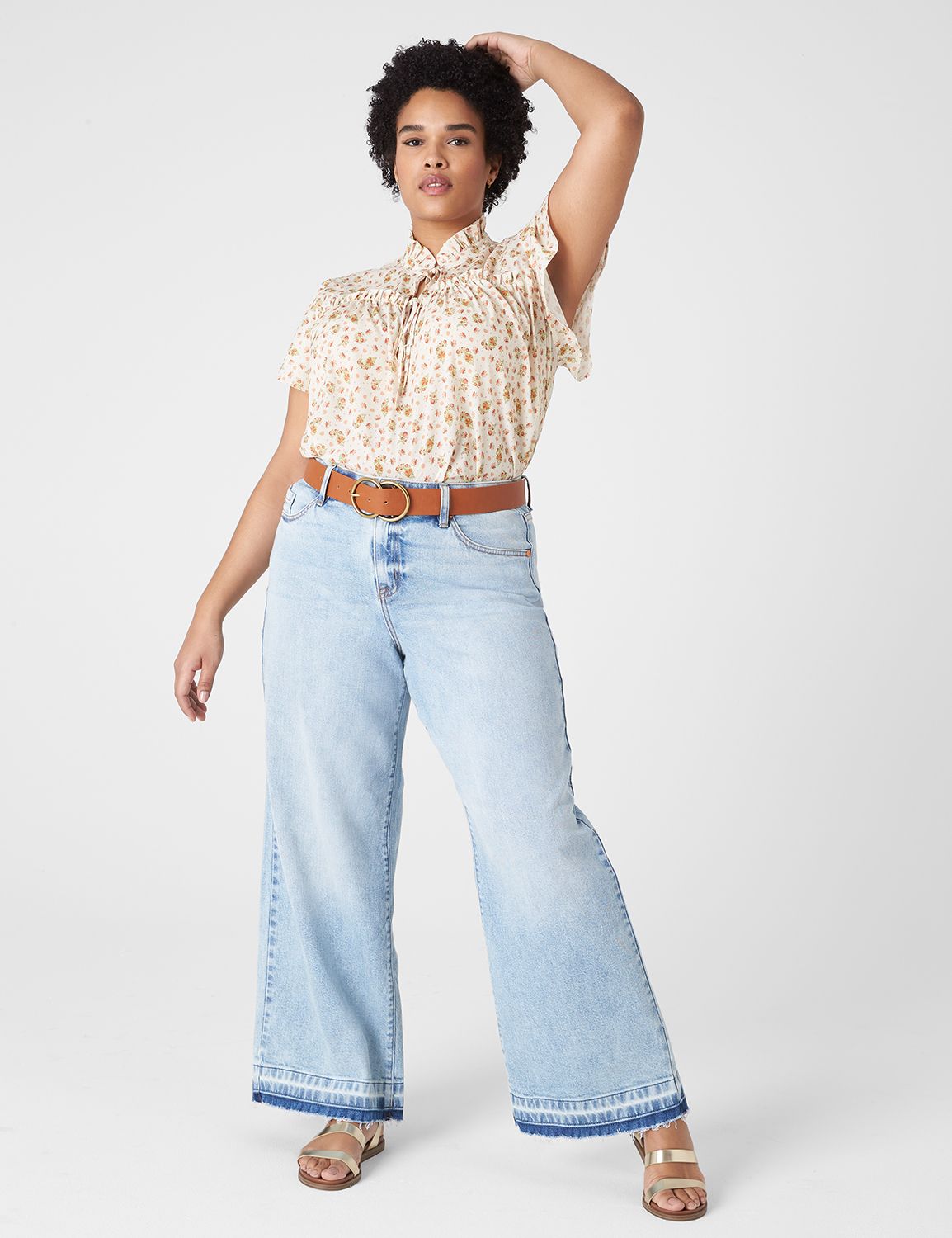 Classic Short Sleeve Double Tie Top Product Image 3