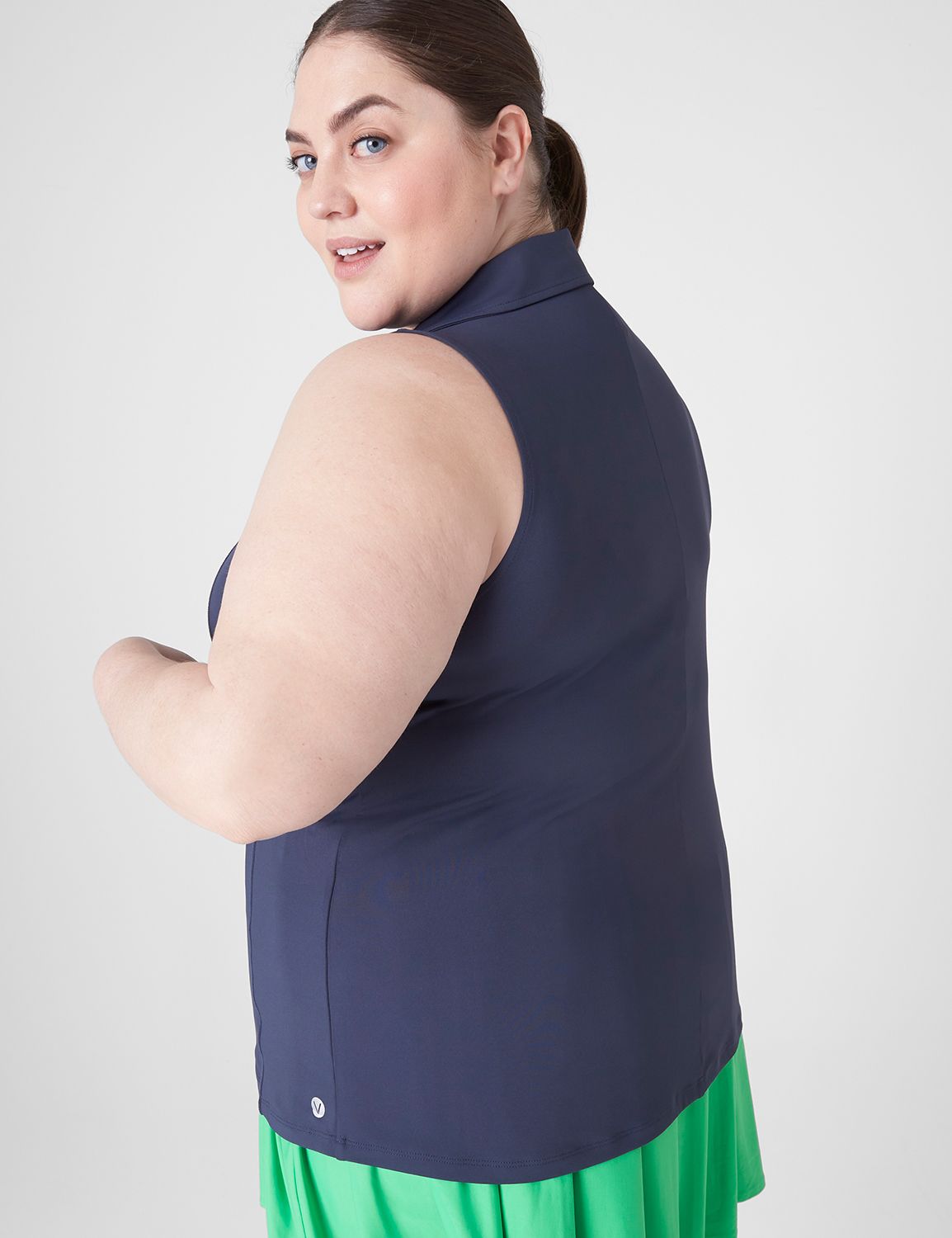 Plus size hot sale sleeveless polo