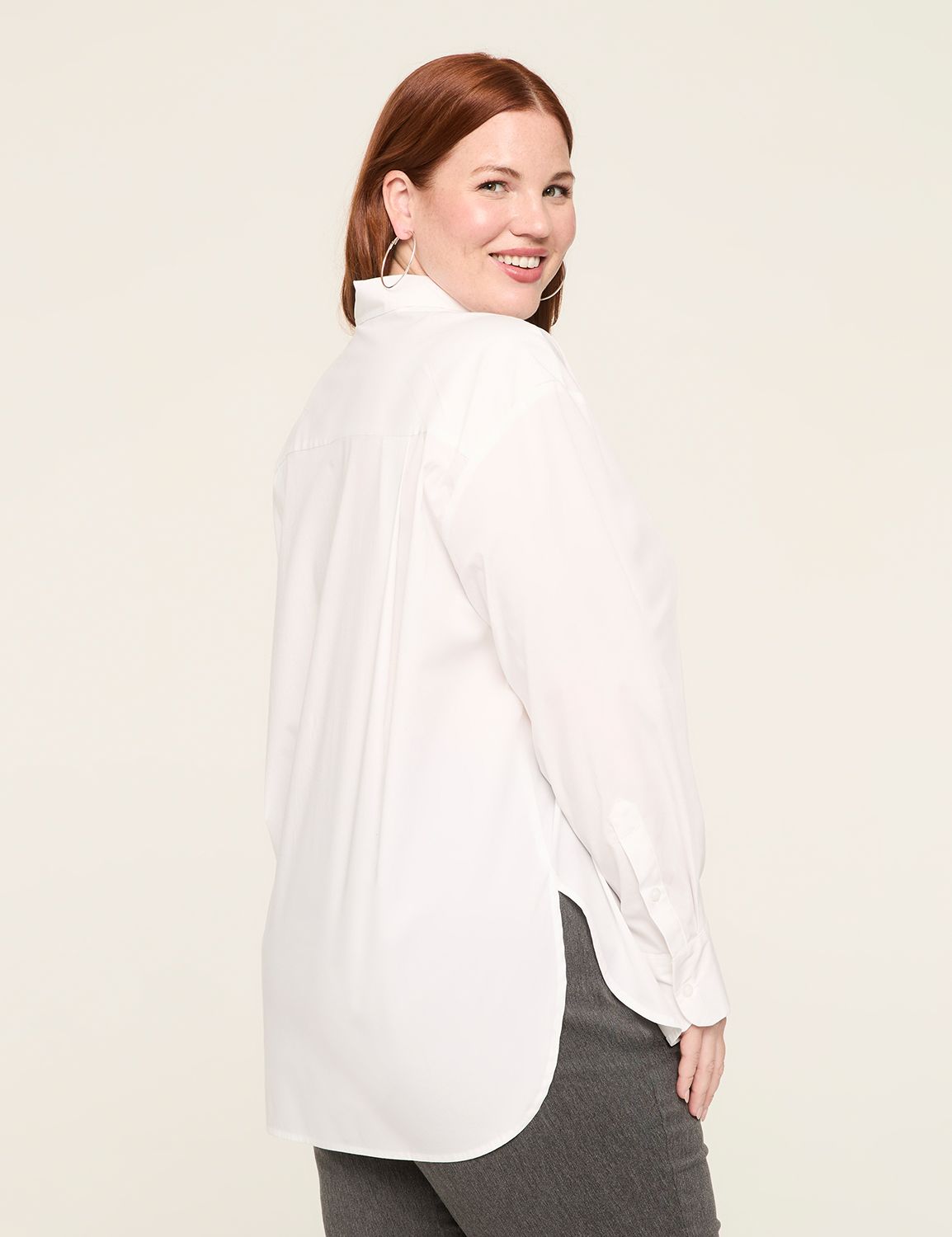 Relaxed Button-Down Boyfriend Shirt