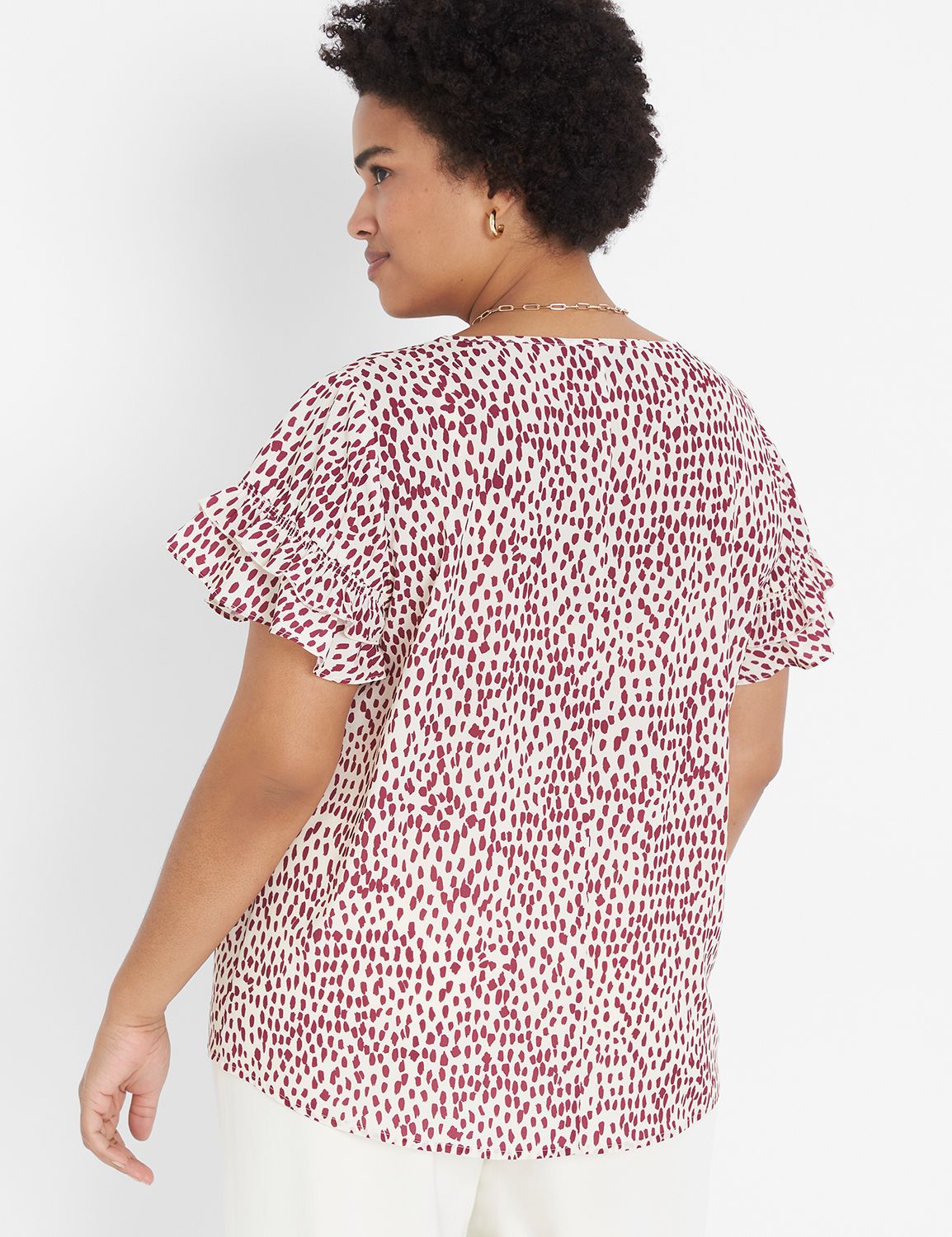 Classic Short Sleeve Flutter Crew N Product Image 2