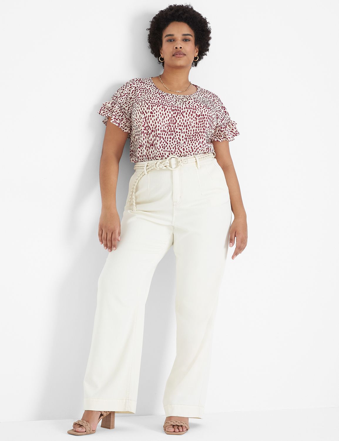 Classic Short Sleeve Flutter Crew N Product Image 3