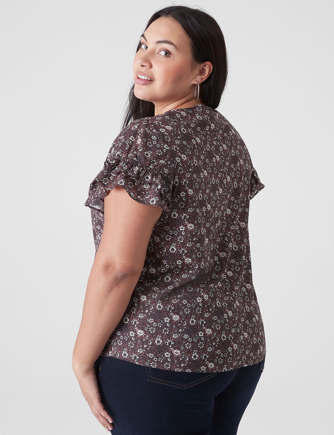 Classic Short Sleeve Flutter Crew N Product Image 2