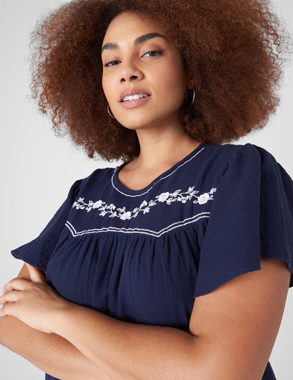 Classic Short Sleeve Crew Neck Embr Product Image 4