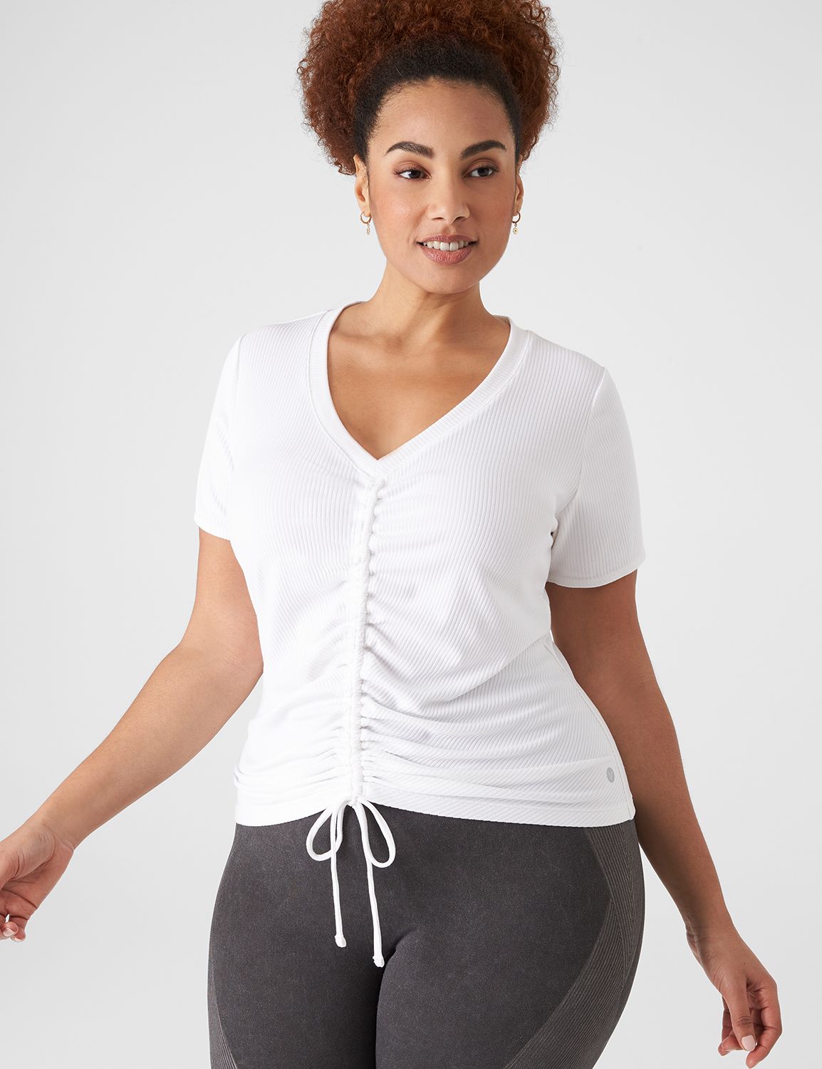 T2Love Short Sleeve Double Rouched Top main image 1