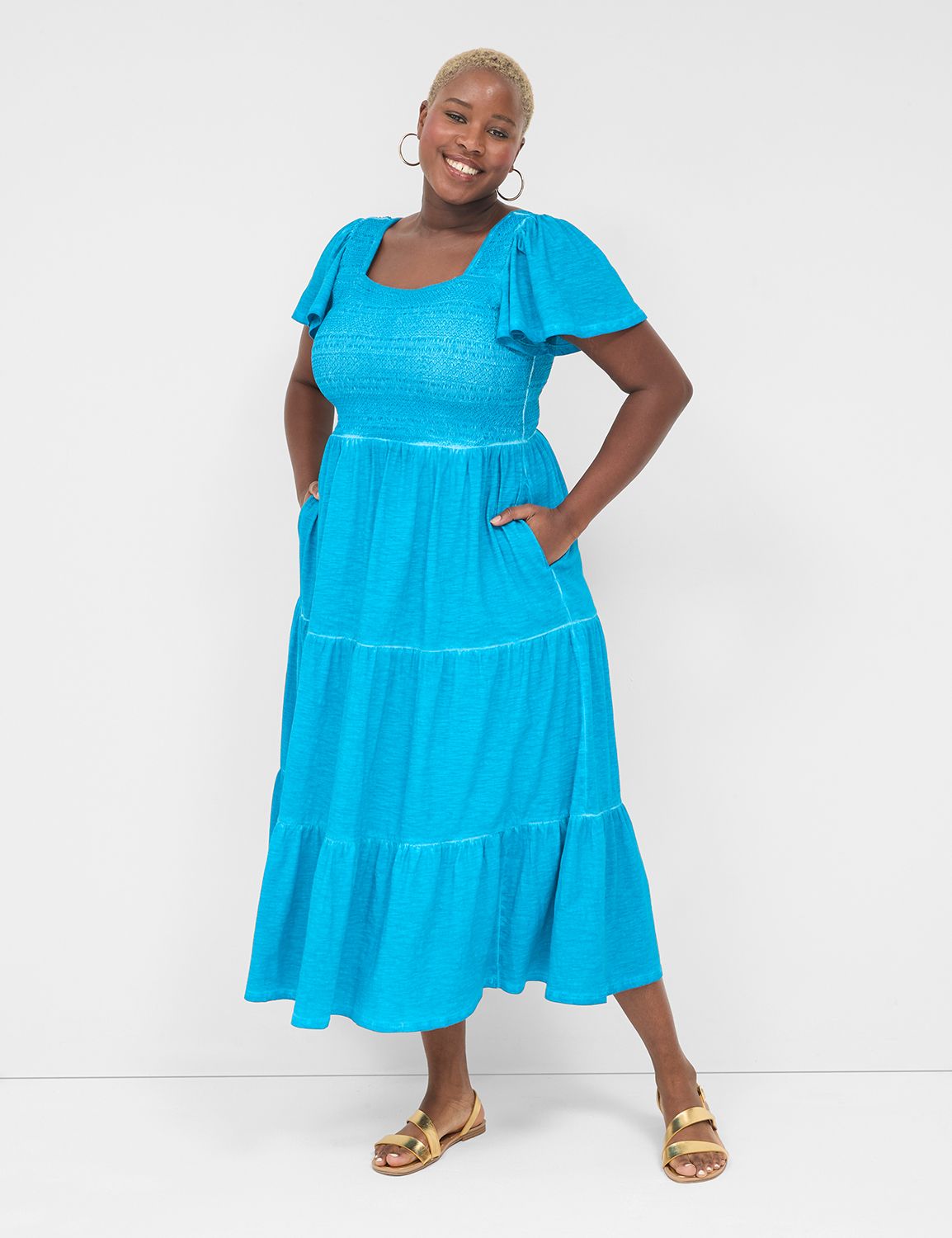 princess polly baby blue dress Smocked Maternity Maxi Dress with Pockets  Ingrid & Isabel