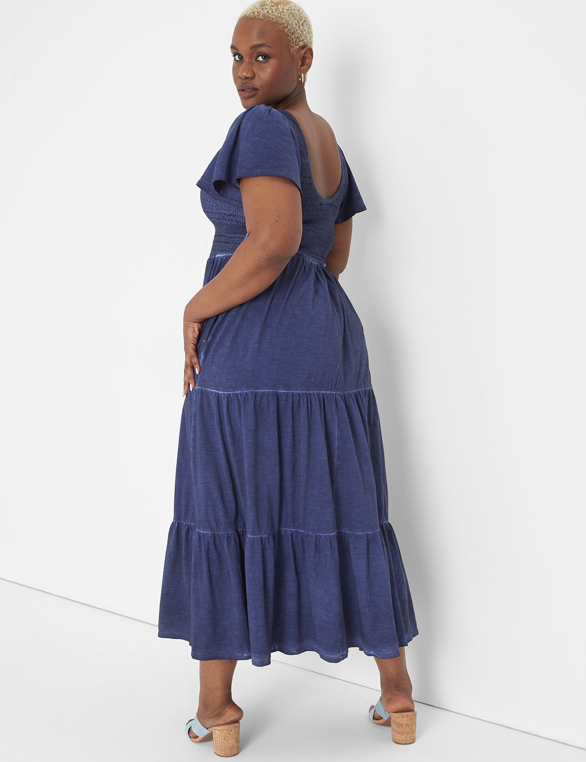 white christmas dresses Blu Pepper Women's Denim Bodice Patchwork Skirt Sundress - Blue main image 1