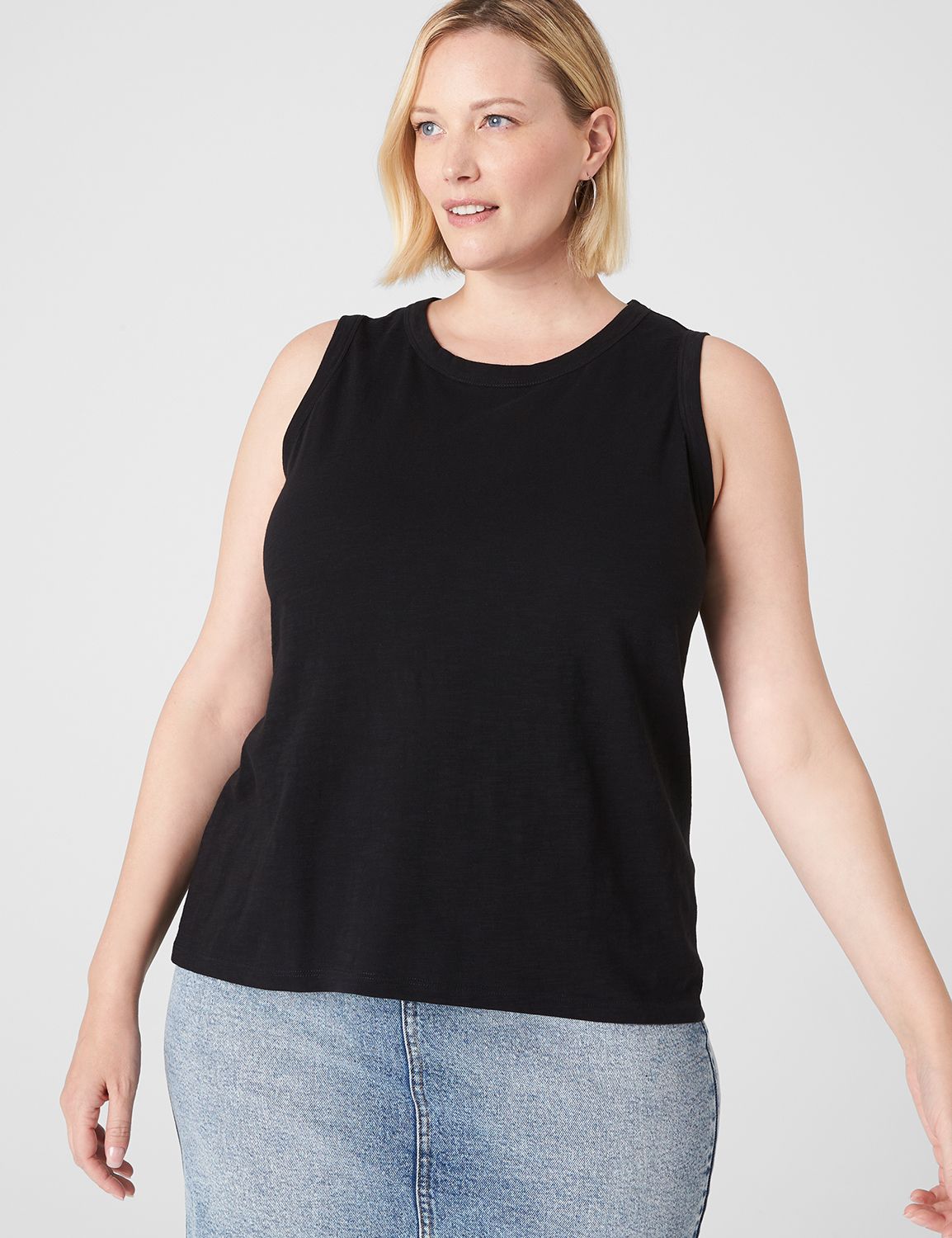 Relaxed Crew Neck Tank 150 GSM 1136 | LaneBryant