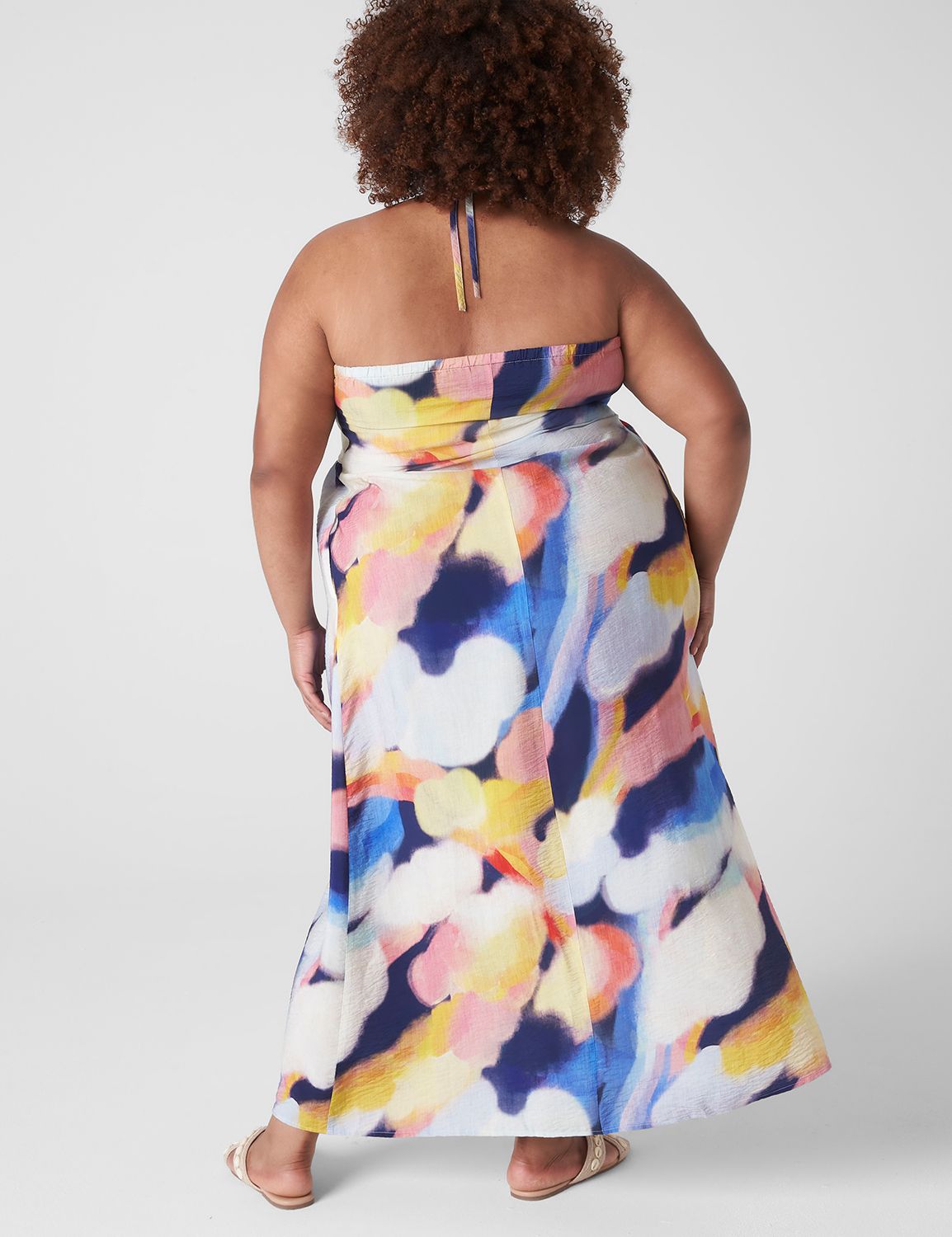 V Neck Halter Maxi Dress Lanebryant