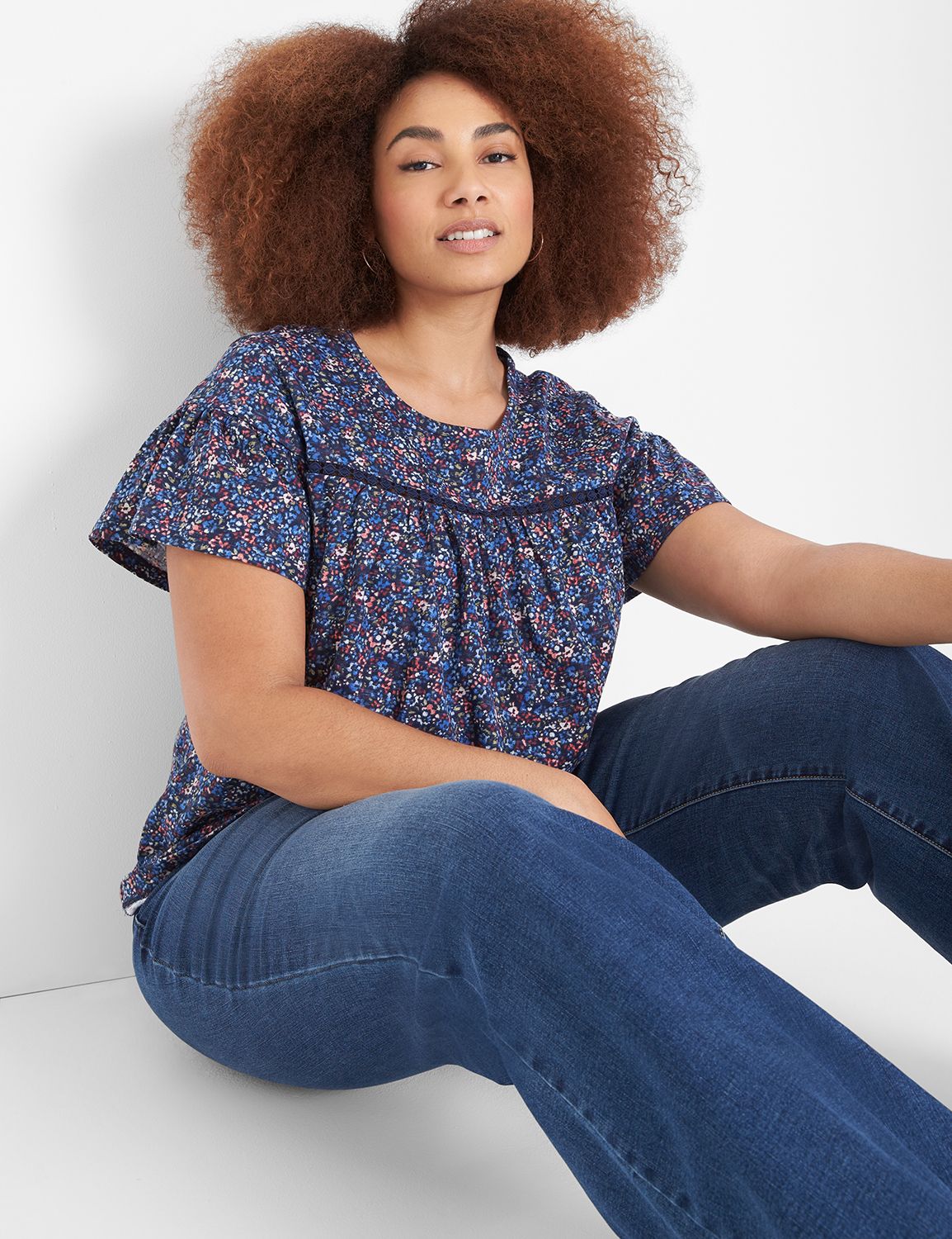 Classic Short Sleeve Crew Neck Yoke Product Image 3