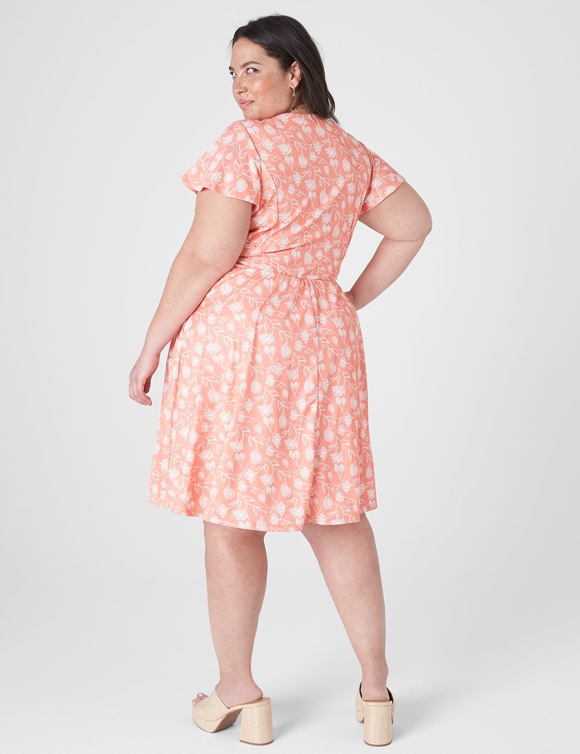 knee length dresses for ladies Penny Lane Pink Floral Mini Dress - US 12 main image 1