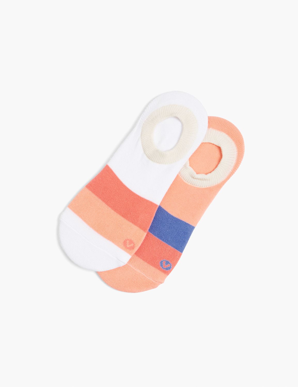 LIVI 2-Pack No-Show Socks - Colors & Stripes