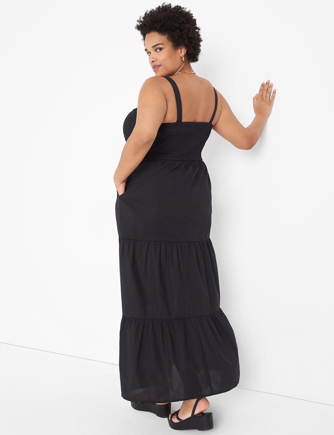 Sleeveless Tie Strap Smocked Maxi 1 Product Image 2