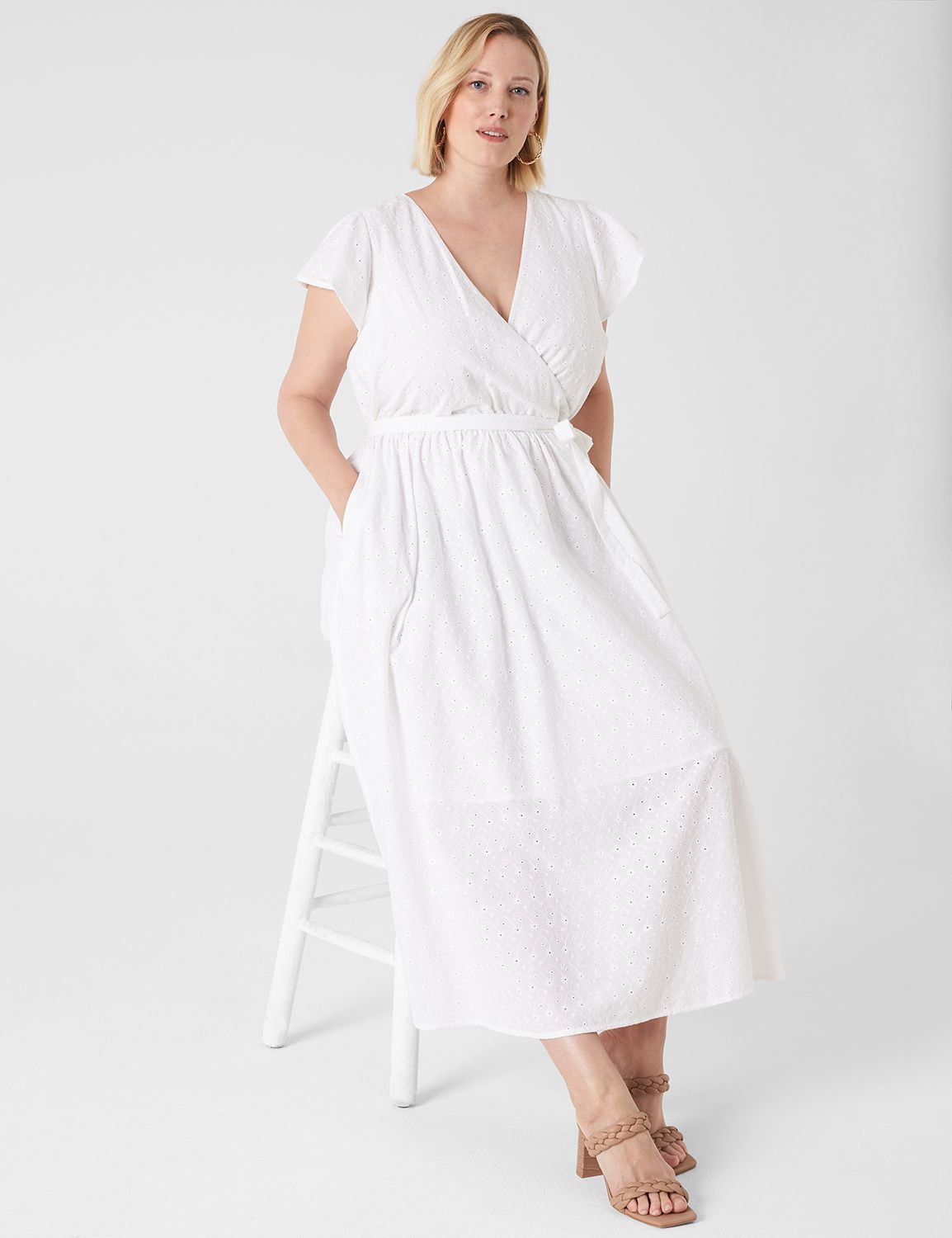 Cap Flutter Sleeve Surplice Eyelet LaneBryant