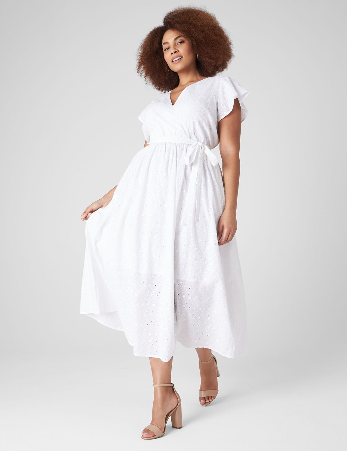 Cap Flutter Sleeve Surplice Eyelet LaneBryant