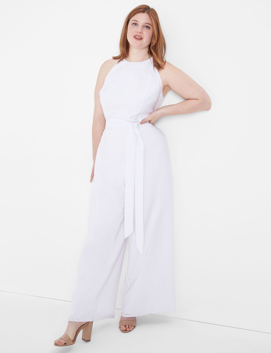 Halter neck jumpsuit Exposed Zipper Product Image 1