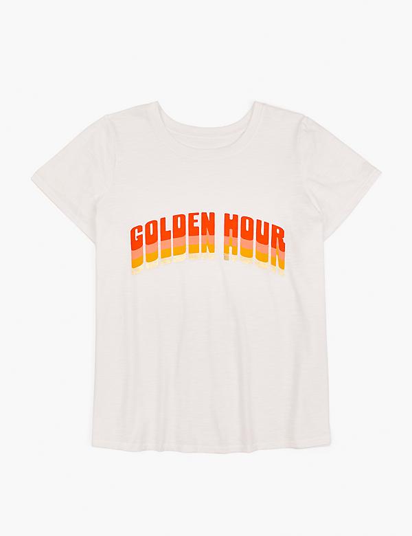 Modern Crew-Neck Golden Hour Graphic Tee