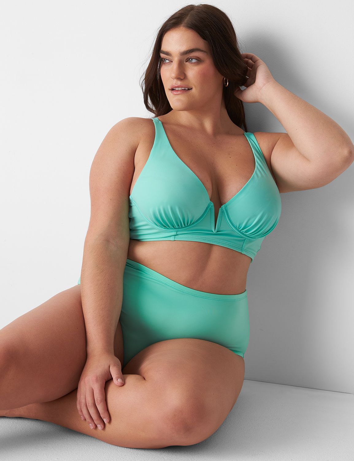 V-Wire Bikini Bra Green