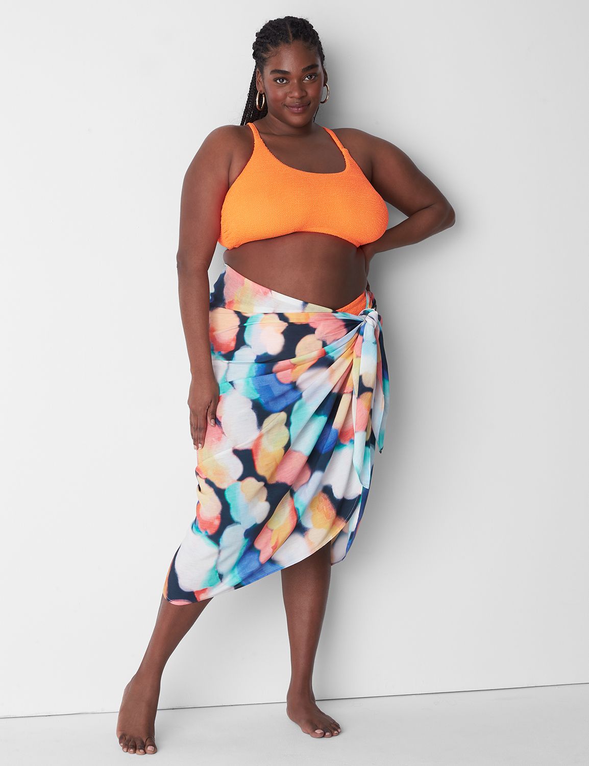 Swim cover up store skirt plus size