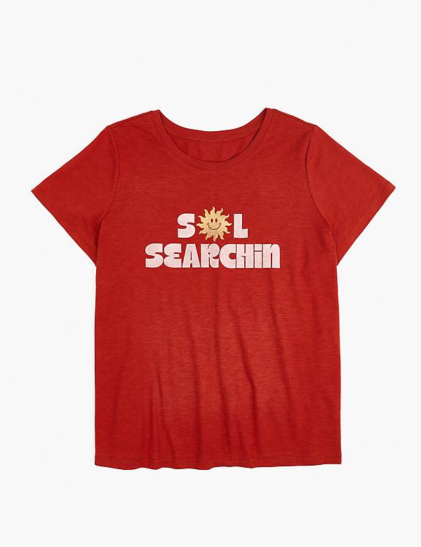 Modern Crew-Neck Sol Searching Graphic Tee