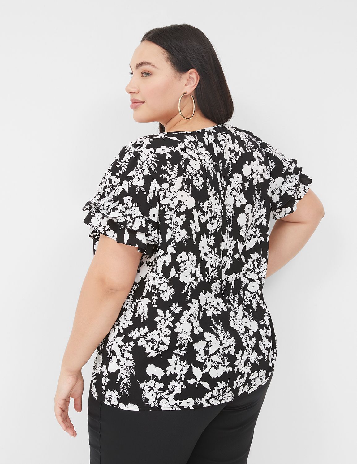 Classic Short Sleeve Flutter Crew N Product Image 2