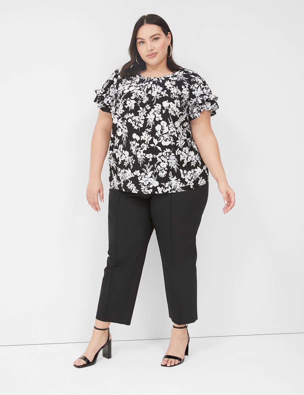 Classic Short Sleeve Flutter Crew N Product Image 3