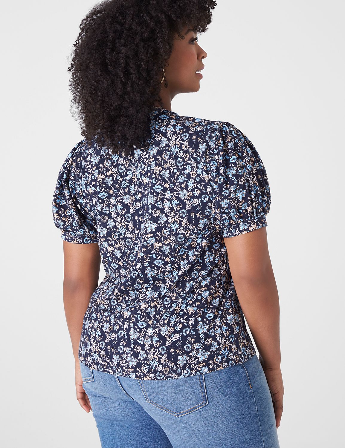 Classic Short Puff Sleeve Notch Nec Product Image 2