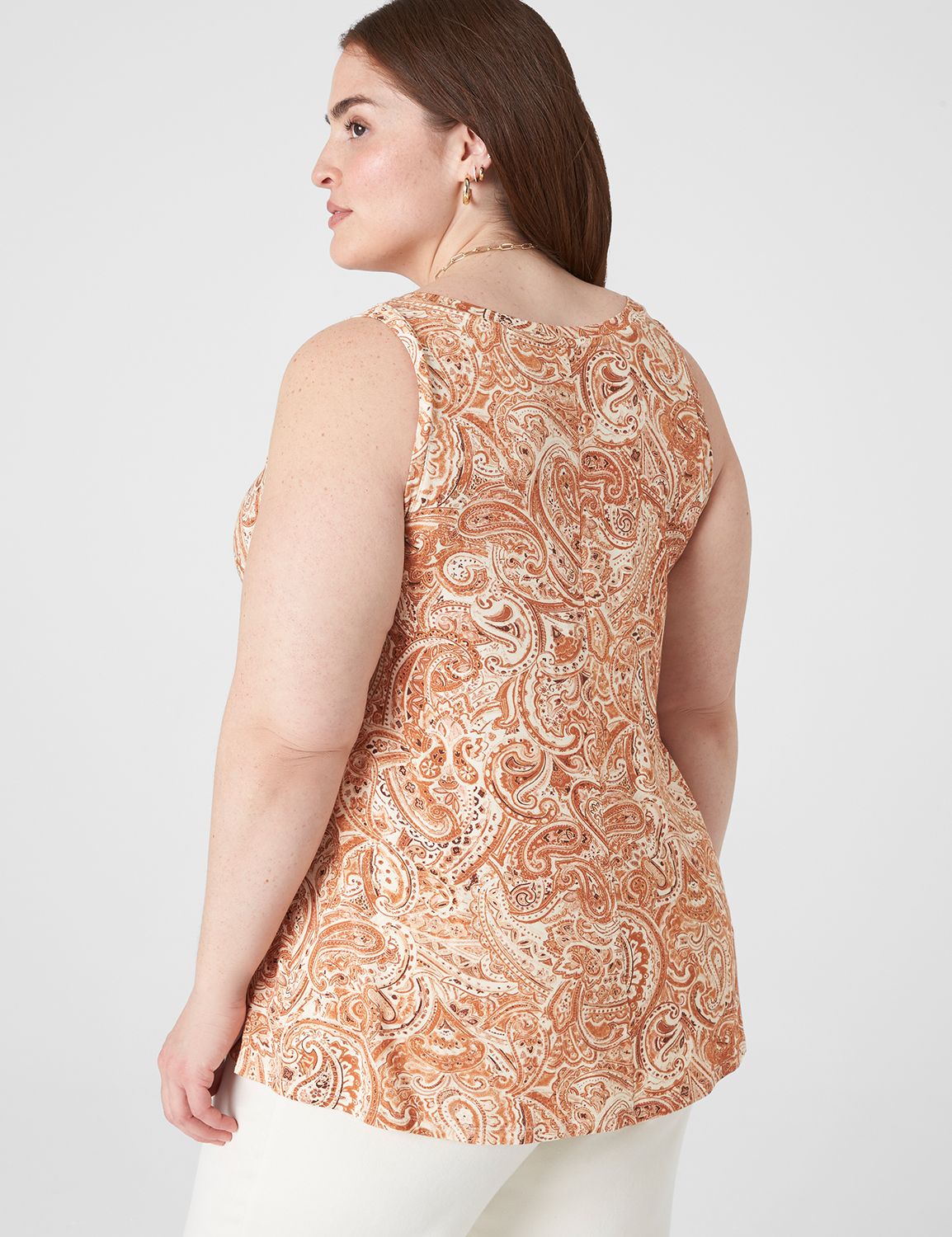 Crinkle Swing V-Neck Tank main image 0
