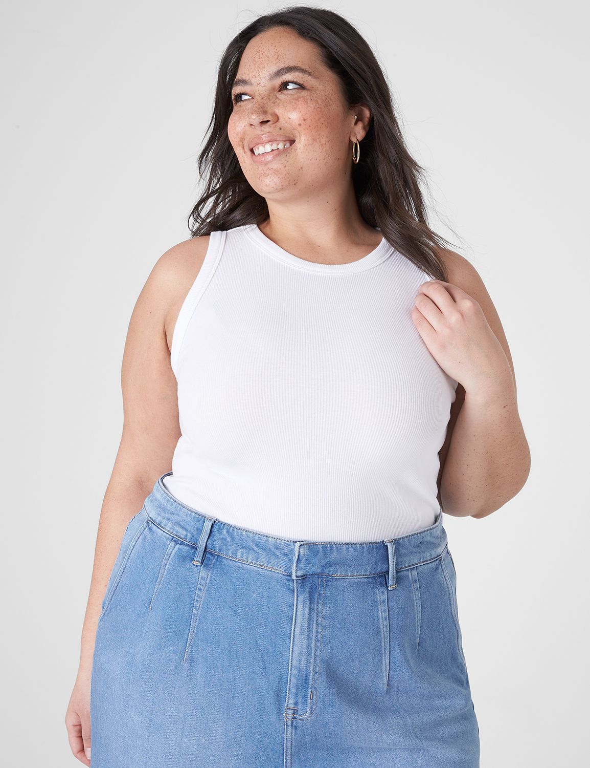 Brushed Rib Double Layer Sleeveless main image 0