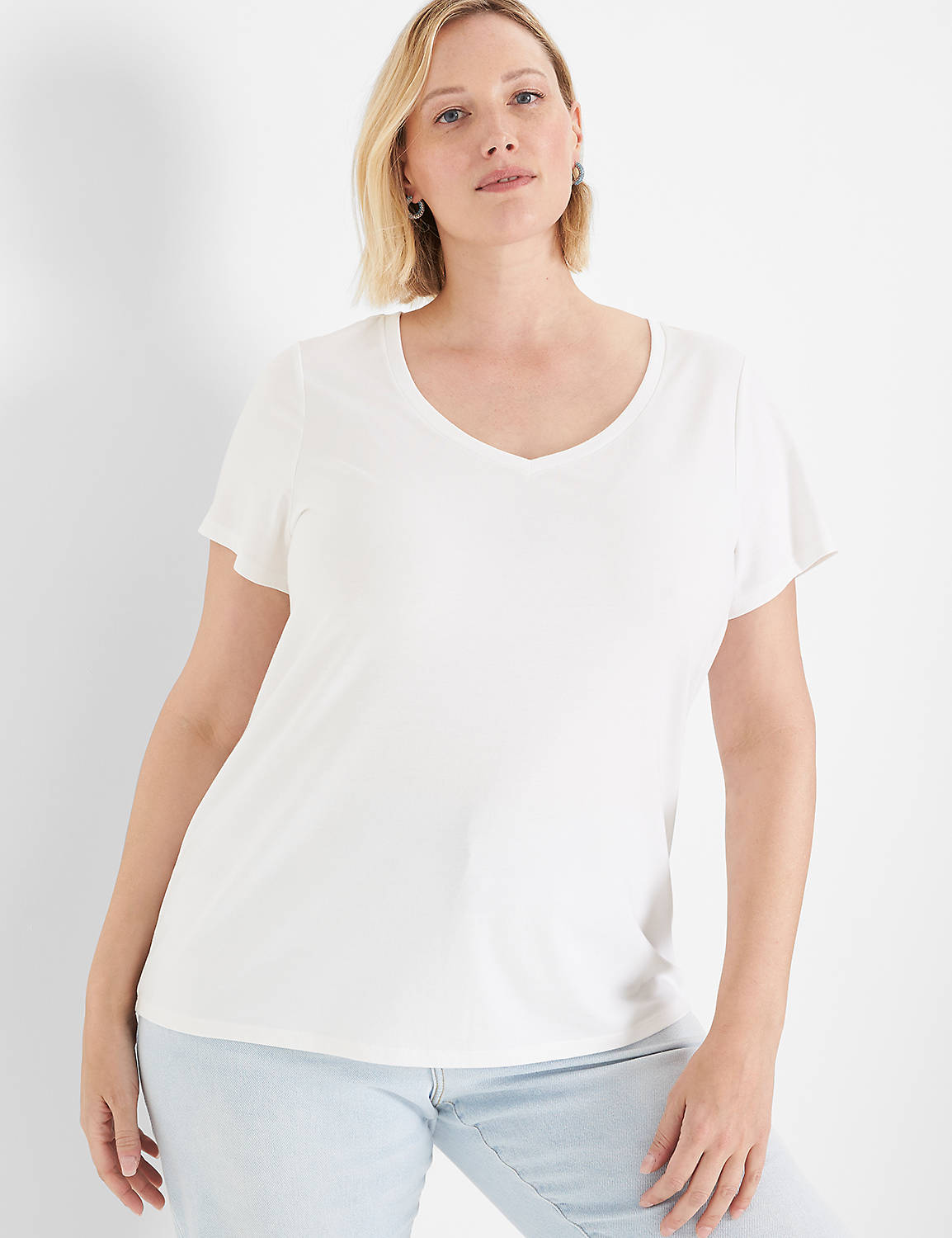 Classic Short Sleeve Vneck Tee 1136 Product Image 1