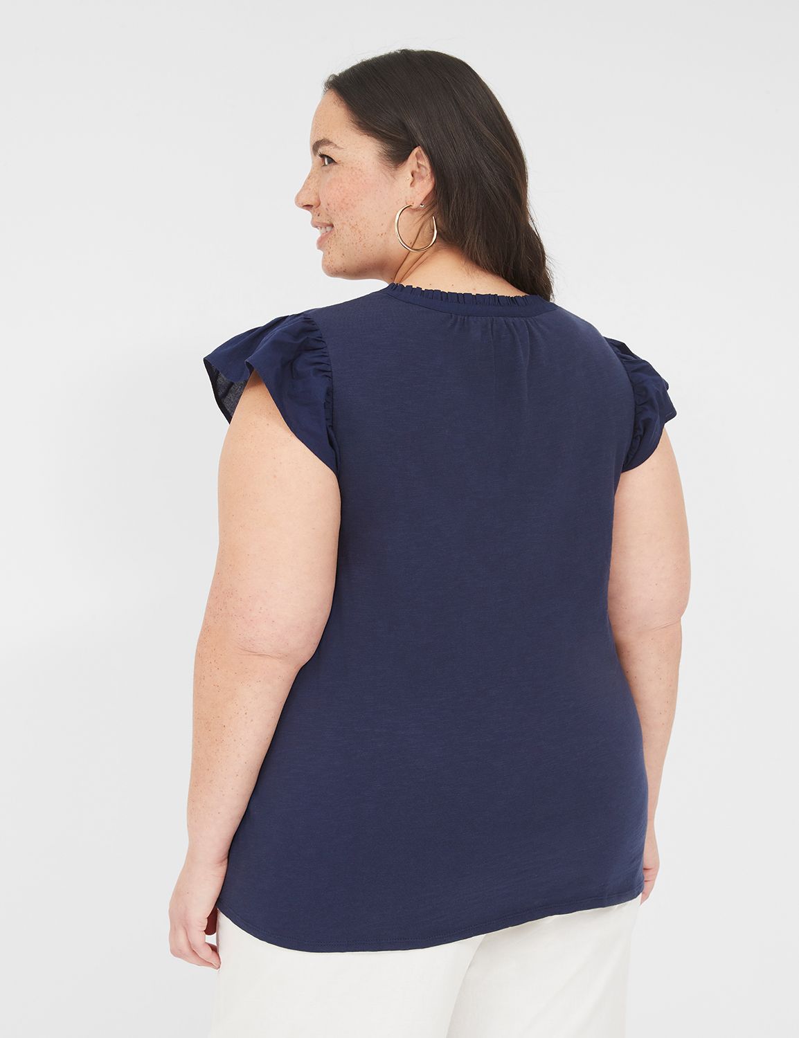 Classic Cap Flutter Sleeve Notch Ne Product Image 2
